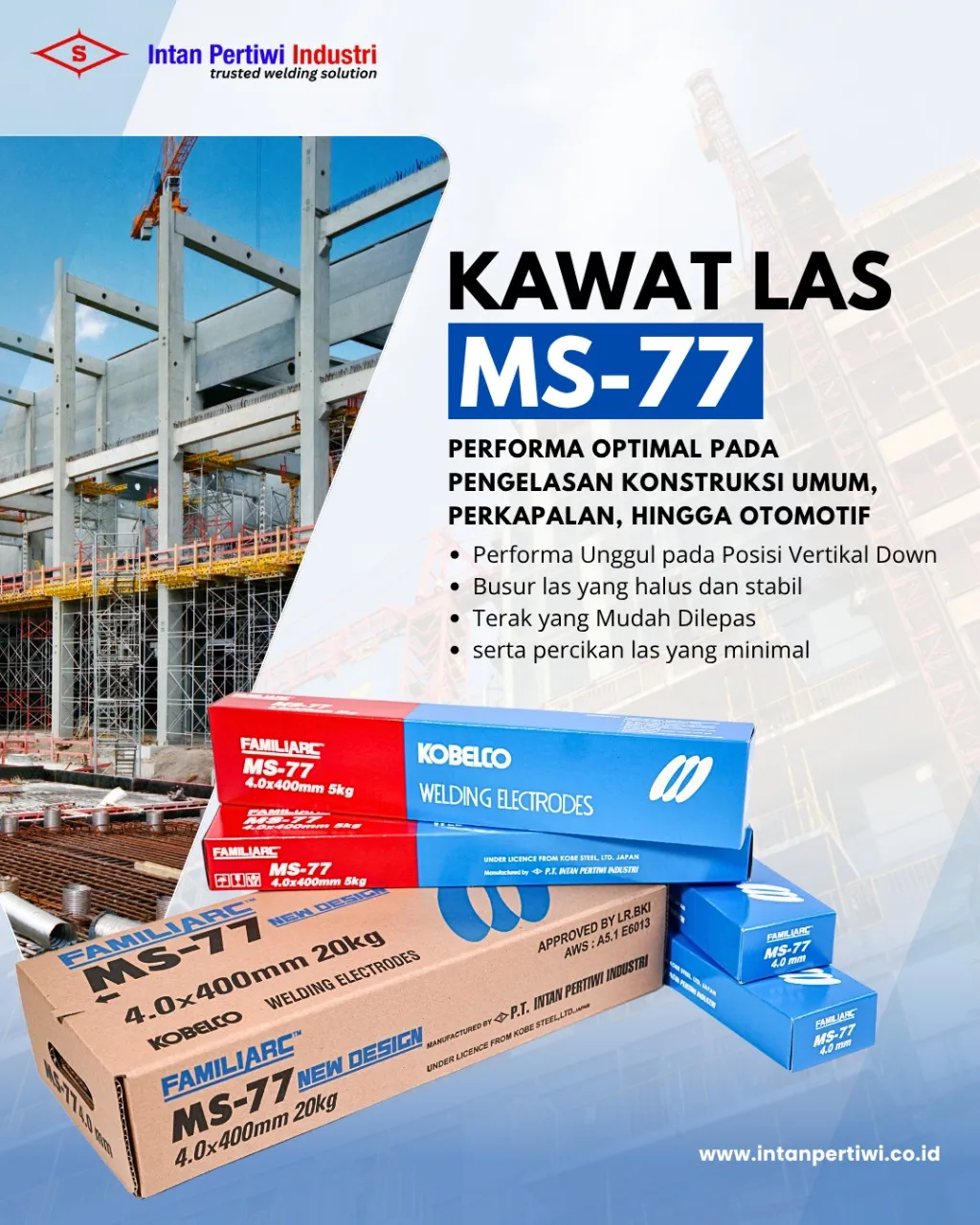 kobelco ms-77 untuk baja karbon