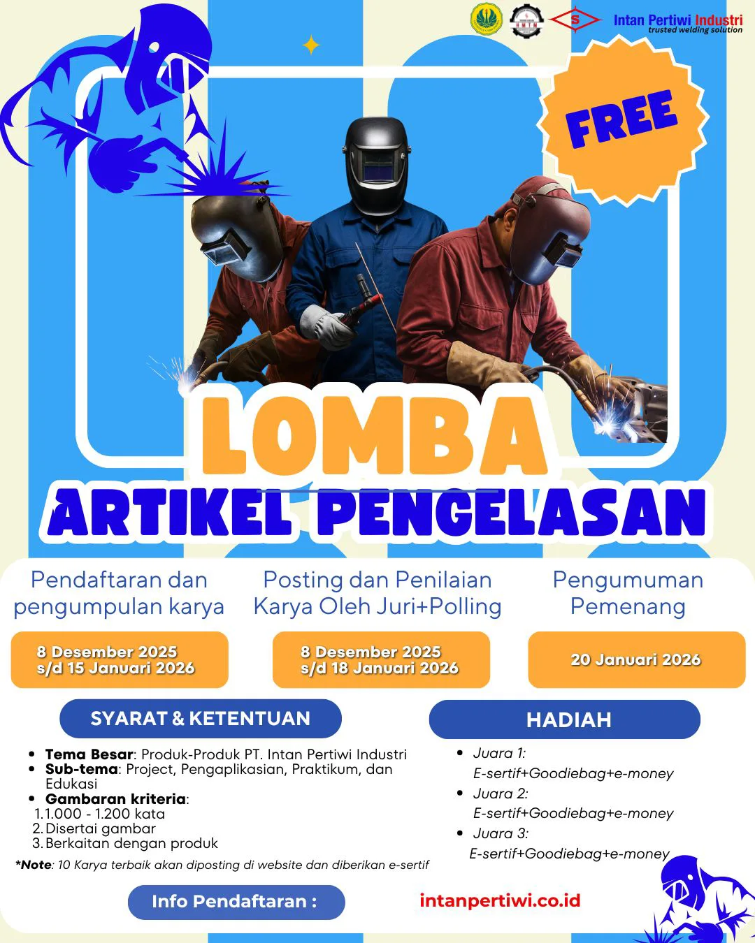lomba artikel pengelasan intiwi